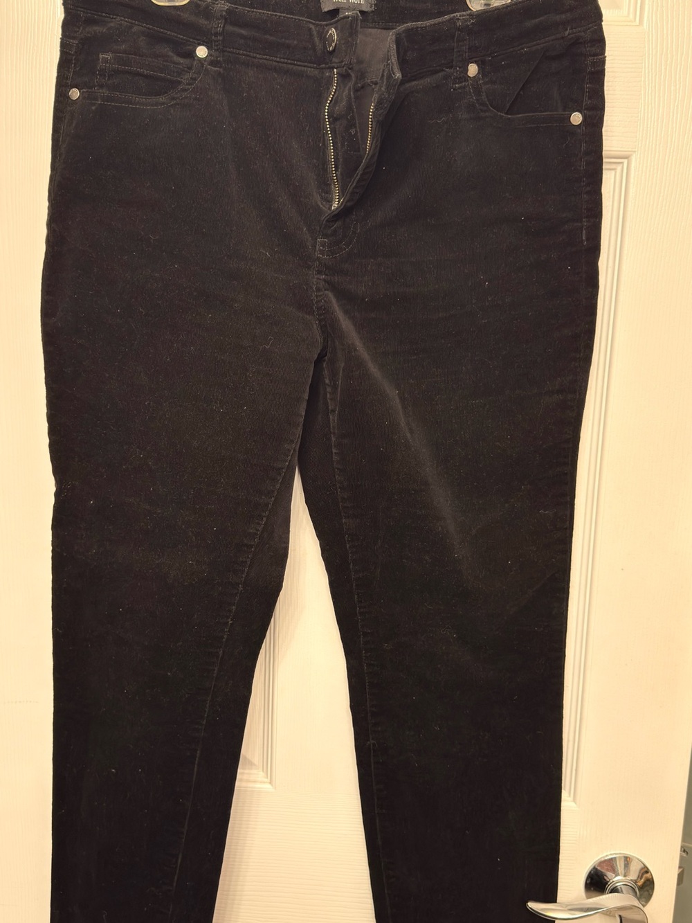 Well Worn Black Corduroy Boot Cut Pants